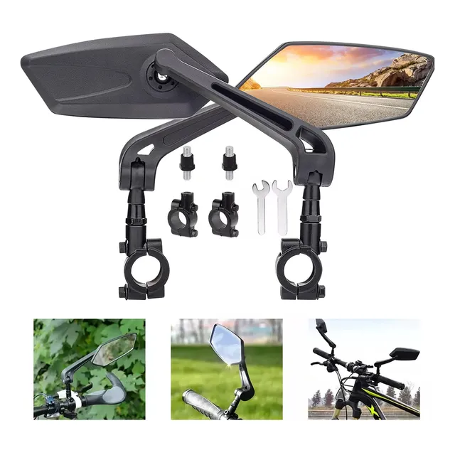 1par Espejos Retrovisores De Seguridad Para Bicicleta, Moto