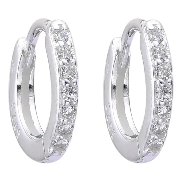 Argollas Huggies Modelo Kenia 10mm En Plata 925