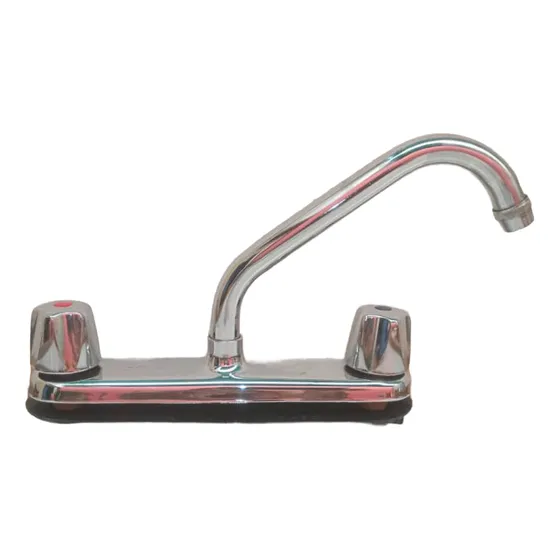 Llave De Fregadero Meflex Cuerpo De Bronce Plateado + Teflón