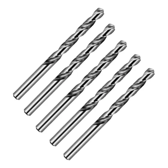 Kit Com 5 Brocas Aço Rápido Alta Qualidade Polido 8 Mm