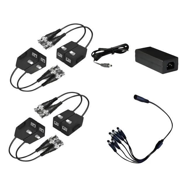 1 Fuente De Poder 12v-4.1a + 4 Pares Transceptores + 1 Pulpo