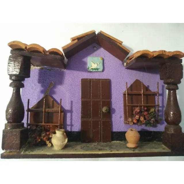 Fachada Artesanal A Mano Madera Y Piedras Casa Colonial