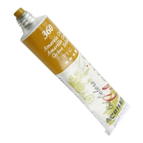 Tinta Óleo 20ml Classic Acrilex Cor 360 - Amarelo Ocre
