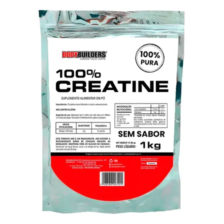 100% Creatina Pura 1kg Bodybuilders Aprovada Abenutri Sem Sabor