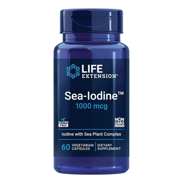 Sea Kelp Iodine Yodo Natural Life 60 Tabs Apoyo Tiroides Sin Sabor