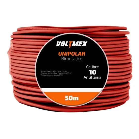 Cable Eléctrico Calibre 10 Con 50 Metros