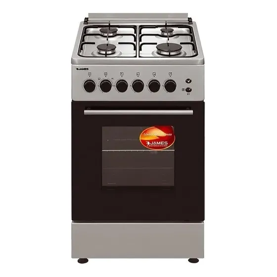 Cocina A Gas James 4 Hornallas C/grill A Gas Acero Inox C212