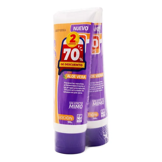 2 Protectores Solares Sundays Con Aloe Vera 120 G C/u