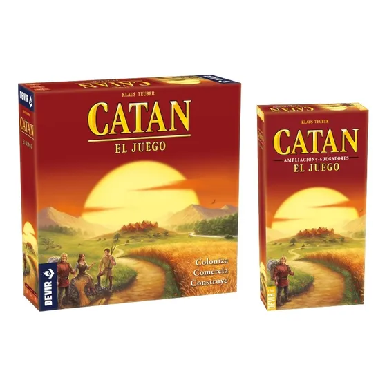 Catan + Ampliacion 6 Jugadores Combo Juego De Mesa Devir M4e
