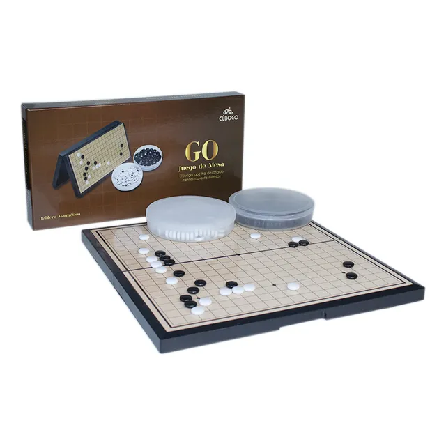 Juego Go Weiqi Gomoku Magnético 28x28cm Plegable Portátil