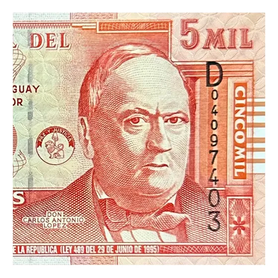 Paraguay - 5.000 Guaranies - Año 2005 - P #223 - Papel