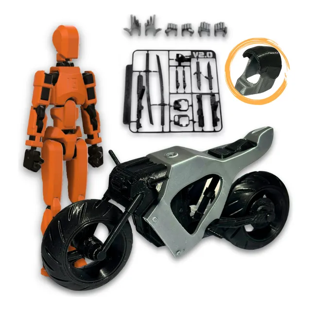 Maniqui Muñeco Articulado Dummy 13 + Casco + Moto Futurista