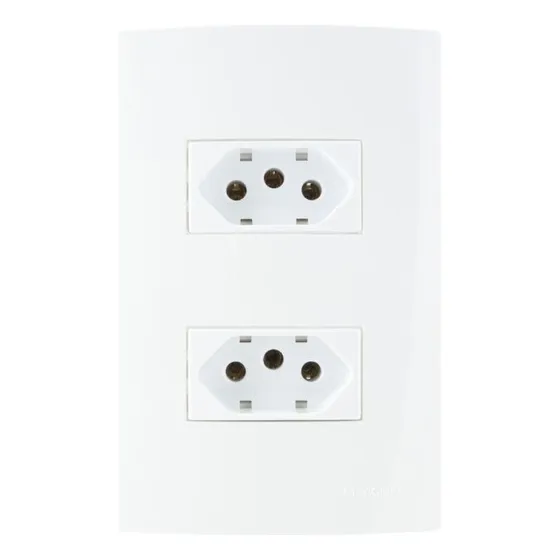 Conj 4x2 1 Tomada 10a + 1 Tomada 20a Linha Sleek Margirius