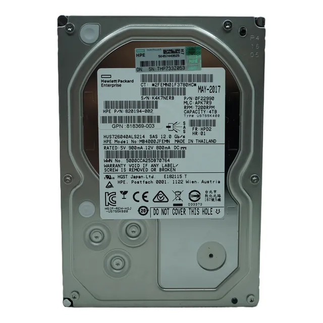Disco Duro 4tb Hpe Sas 7.2k Para Servidor