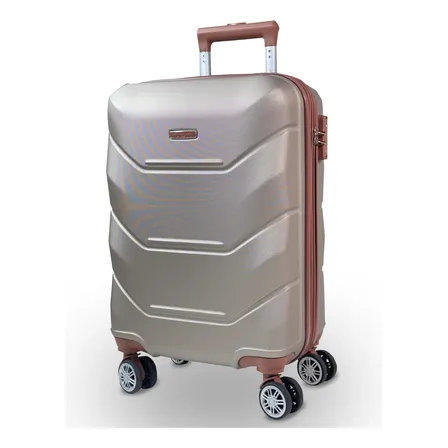 Mala De Viagem Compacta Bordo Padrão Anac 10kg Sailing Pret Dourado Liso