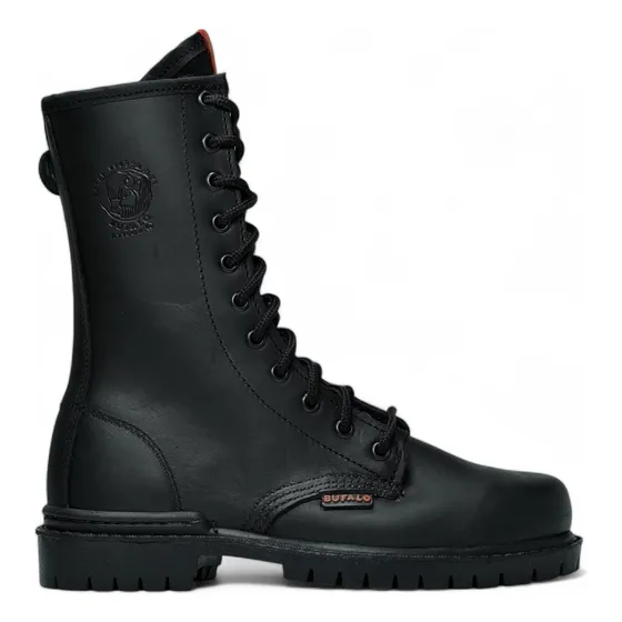 Botas Trabajo Negras Altas Tácticas Policía Agujetas Cómodas