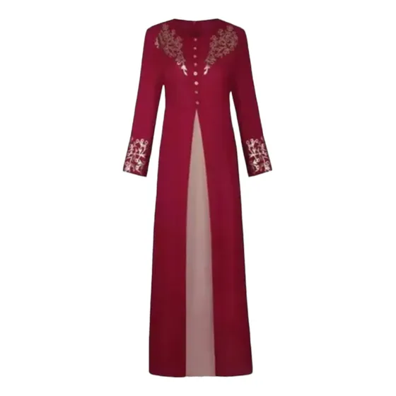 Vestido Largo Para Mujer Musulmán / Vestido Manga Larga