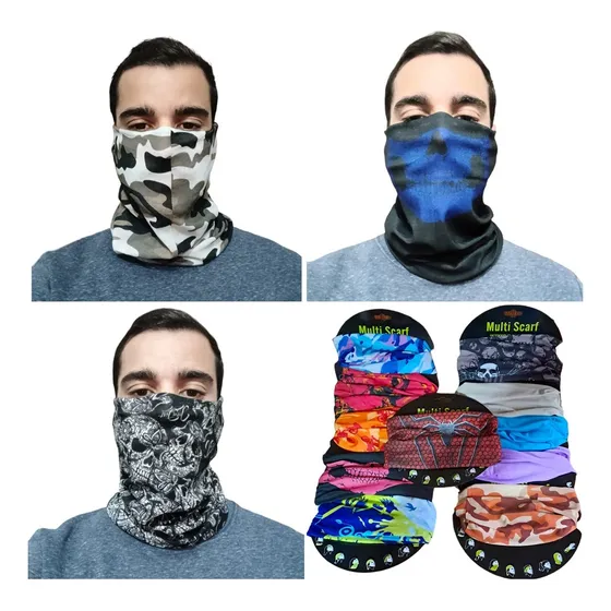 12 Bandana , Buff, Muñequera, Pasamontañas  Varios Colores