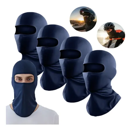 Kit 4 Capuz Balaclava Motoqueiro Frio Vento Proteção Facial Azul-marinho