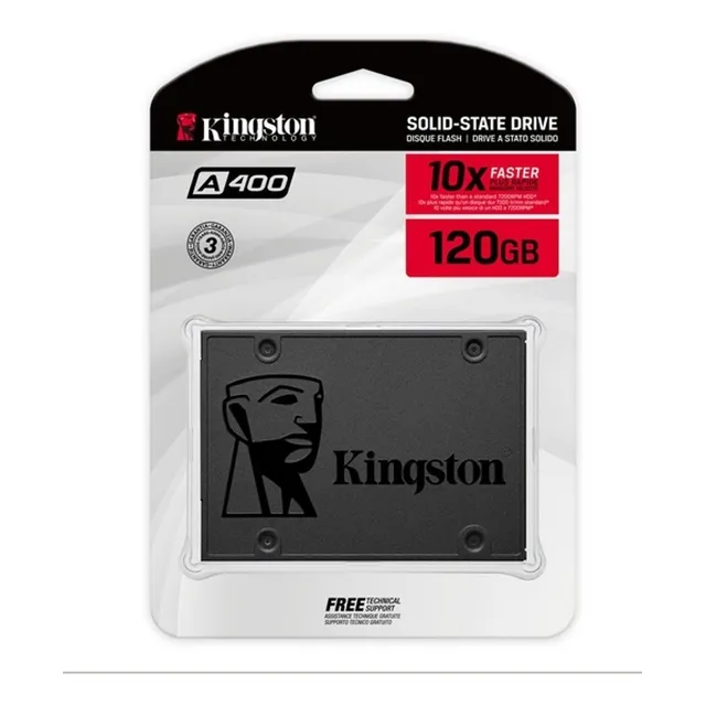 Hd Ssd Kingston A400 de 120 GB, color negro