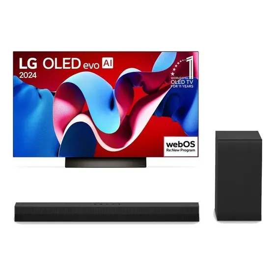 Combo LG Smart Tv Oledc4 Ai C4 4k 48 2024 + Soundbar S40t