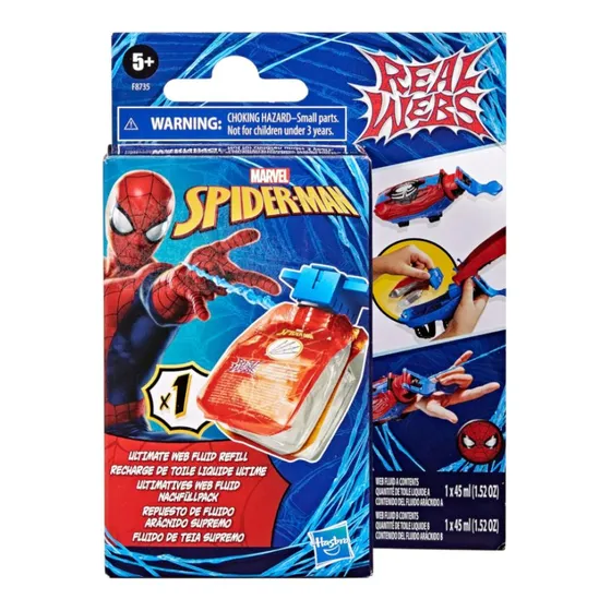 Refil Lançador De Teia Supremo Homem Aranha 2 Em 1 Real Webs