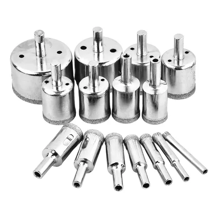 Serras Copo Diamantadas Vidro Ceramica 6-50mm 15 Peças Forte