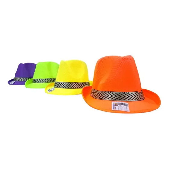  Sombrero Tanguero Fluo X 10 Cotillon Fiesta