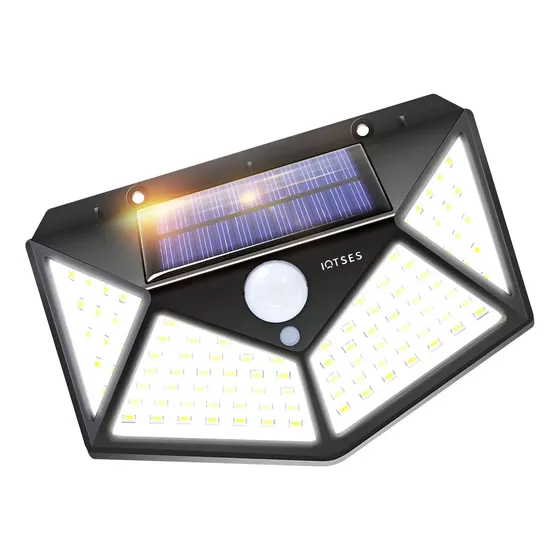Lampara Solar Foco Potente 20 Led - Sensor Celula Luz Farol Luz 100 Led | Cuotas sin interés