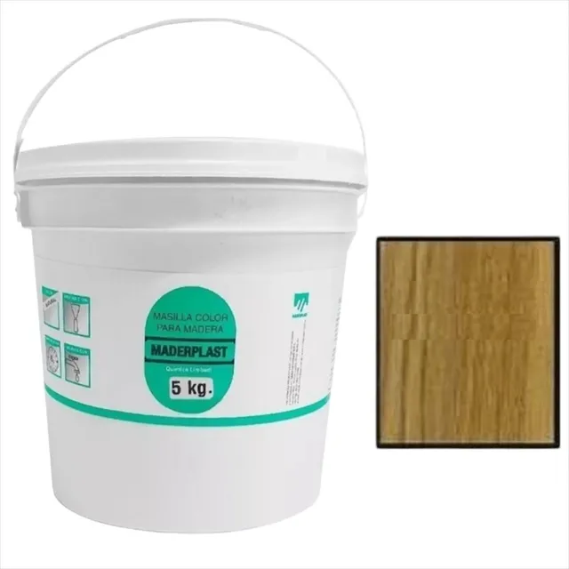 Masilla Acuosa Para Madera Maderplast X 5kg Varios Colores