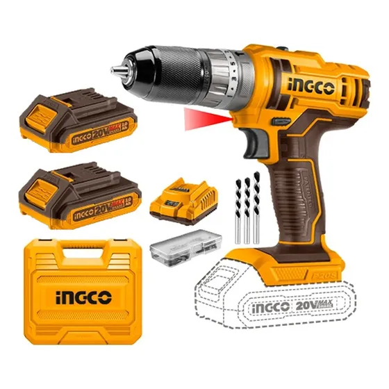Atornillador 20v Percutor Mandril Metal Valija Ingco Cidli20 | Cuotas sin interés