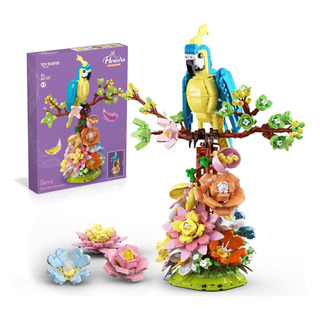 Juego De Construcción De Flores Y Loros, 1162 Piezas, Compat Juego De Construcción De Flores Y Loros, 1162 Piezas, Compat