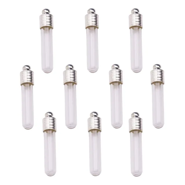 10 Pieza Nombre Frasco Cristal Arroz Colgante 0.236 in Ancho