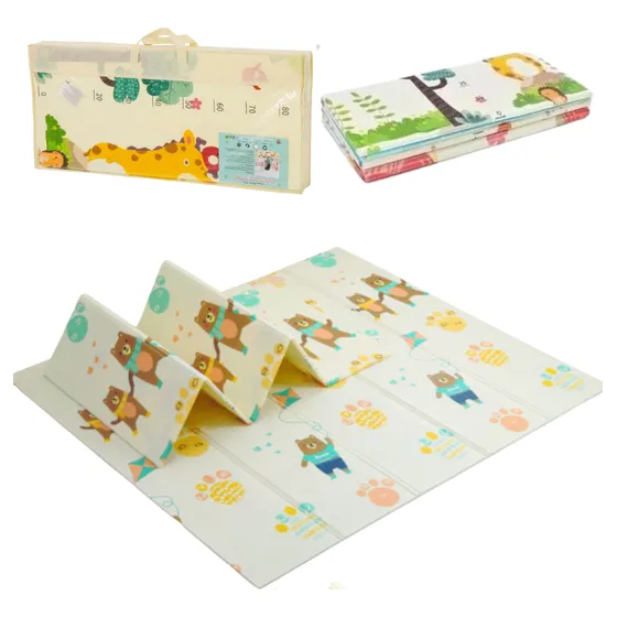 Tapete Tatame Alibaby Infantil Emborrachado Dobrável Dupla Face 8mm