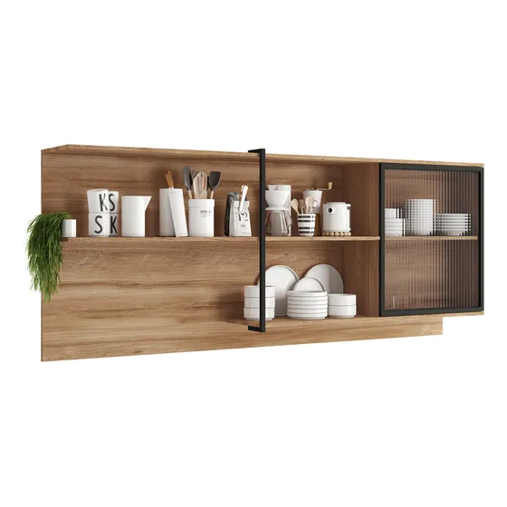 Mueble Superior Freijo 200x79.5cm Con Cuatro Cajones