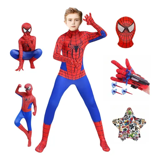 Disfraz Para Niños Cosplay Anime Traje Disfraces Halloween Hombre Araña Ropa Fiesta Vestido Cumpleaños Regalos