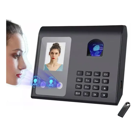 Reloj Checador Facial Biometrico Huella Digital Entrada