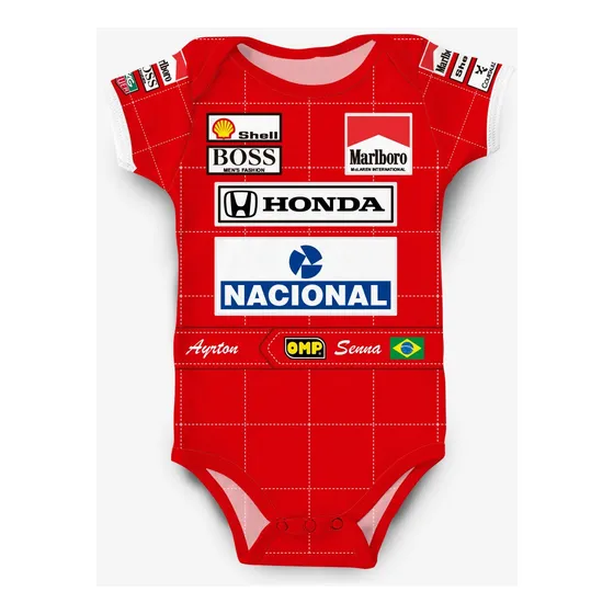 Body Ayrton Senna Mclaren Bebê Corrida Formula 1 F1