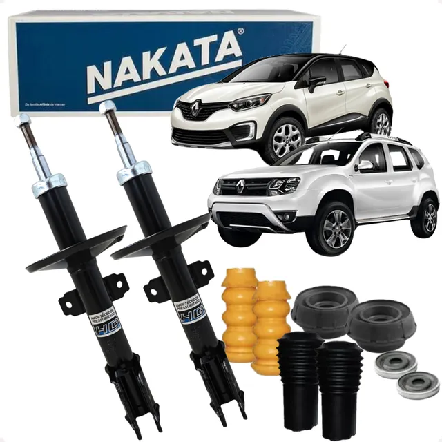 Par Amortecedor Dianteiro + Kit Captur Duster 2011 A 2024