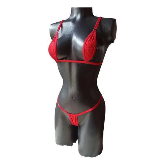 Conjunto Lenceria Eva Micro Bralette Micro Hilo Sexy