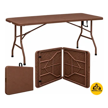 Mesa Portátil Dobrável Plástico Para Camping 1,80m X 74cm