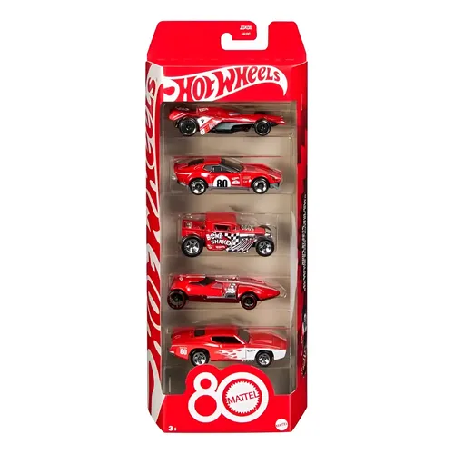 Pack 5 Autos Basicos Hotwheels - Retro Racers Color Multicolor