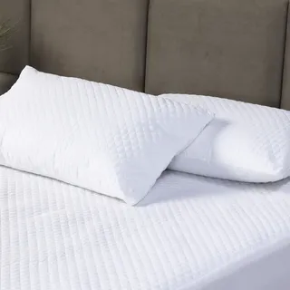 Kit 4 Fronha Protetor Impermeável Travesseiro Matelado Zíper Branco