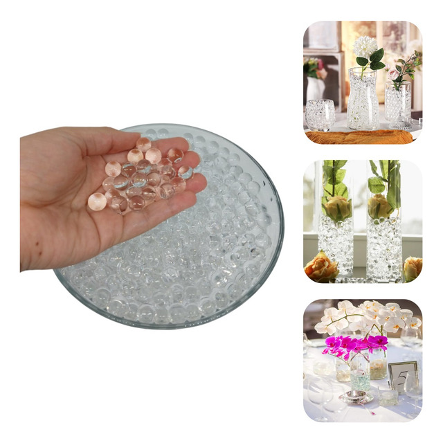 10000 Bolinhas De Gel Cresce Absorvem Água Orbs Incolor Vaso 10000 Bolinhas De Gel Cresce Absorvem Água Orbs Incolor Vaso