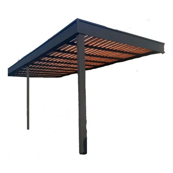 Pergola Galeria Hierro Madera Industrial