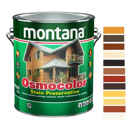 Stain Osmocolor Madeira Pronto Uso Várias Cores 3,6lt