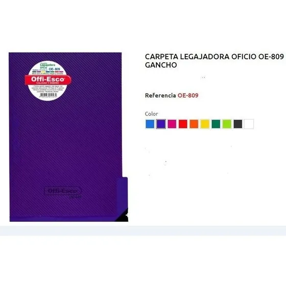 Carpeta Legajadora Con Gancho Oficio 