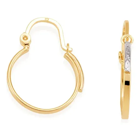 Brinco Rommanel Argola Média Fininha Banhada A Ouro 18k Original Rommanel