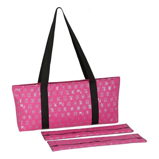 Mah Jongg Fuchsia (rosa) E O Logotipo Do Designer Silver A