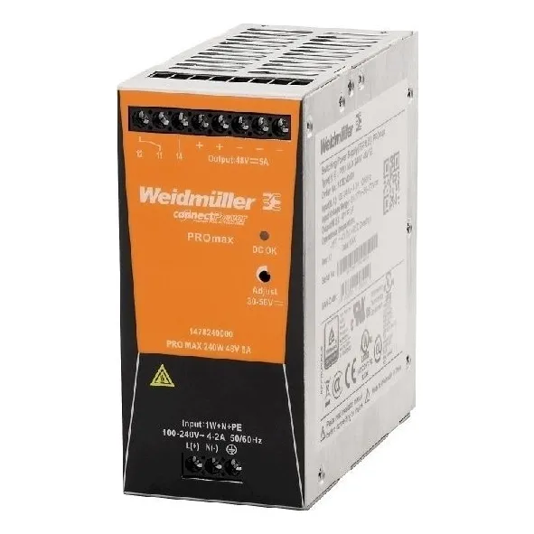 Fuente De Poder Pro Max 240w 24v 10amp Weidmuller 1478130000 Color - 24